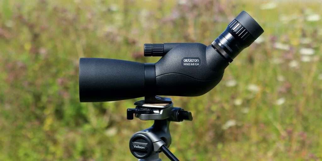An OptiCron spotting scope in the field, for Birdwatching